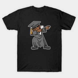 Black boy student dab dabbing graduation school T-Shirt